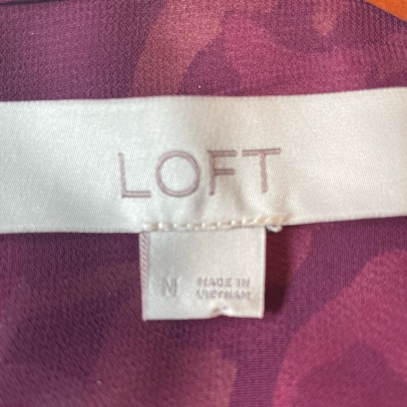 LOFT AUTUMN LUAU RUFFLE SHIFT DRESS. SIZE M. - Picture 6 of 6